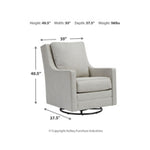 Kambria Swivel Glider Accent Chair FROST
