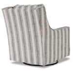 Kambria Swivel Glider Accent Chair IVORY/BLACK