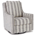 Kambria Swivel Glider Accent Chair IVORY/BLACK