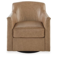 Bradney Swivel Accent Leather Chair TUMBLEWEED