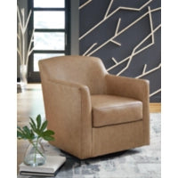 Bradney Swivel Accent Leather Chair TUMBLEWEED