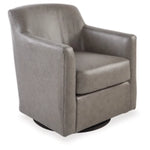 Bradney Swivel Accent Leather Chair FOSSIL