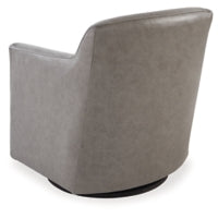 Bradney Swivel Accent Leather Chair FOSSIL