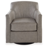 Bradney Swivel Accent Leather Chair FOSSIL