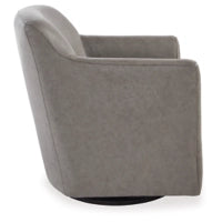 Bradney Swivel Accent Leather Chair FOSSIL