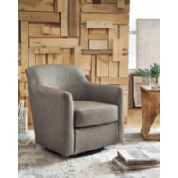 Bradney Swivel Accent Leather Chair FOSSIL