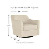 Bradney Swivel Accent Chair LINEN