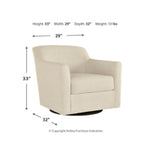 Bradney Swivel Accent Chair LINEN