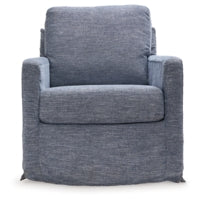 Nenana Next-Gen Nuvella Swivel Glider Accent Chair DENIN