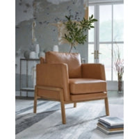 Numund Accent Vinyl Chair CARAMEL