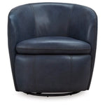 Kierreys Swivel Accent  100% Leather Chair OCEAN