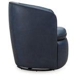 Kierreys Swivel Accent  100% Leather Chair OCEAN