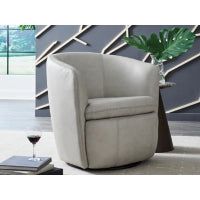 Kierreys Swivel Accent  100% Leather Chair