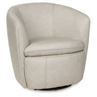 Kierreys Swivel Accent  100% Leather Chair