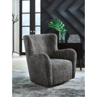 Rowenburg Swivel Glider Accent Chair HEATHER CHARCOAL