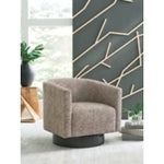 Jorryn Swivel Accent Chair BROWN