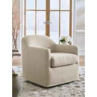 Valwick Swivel Accent Chair CREAM/BROWN