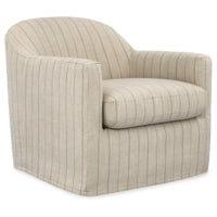 Valwick Swivel Accent Chair CREAM/BROWN