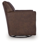 Braydunn Swivel Glider Accent Leather Chair EXPRESSO BROWN