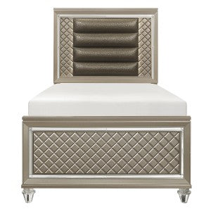 Loudon Twin Bed CHAMPAGNE METALLIC