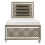 Loudon Twin Bed CHAMPAGNE METALLIC