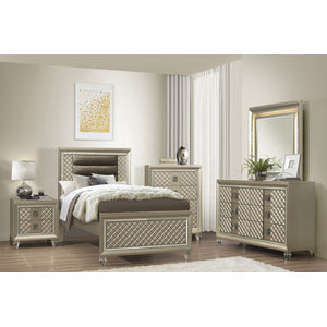 Loudon Twin Bed CHAMPAGNE METALLIC