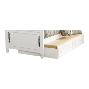 ClementineTwin Platform Bed with Twin Trundle WHITE