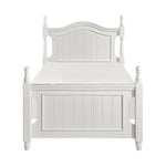 ClementineTwin Platform Bed with Twin Trundle WHITE