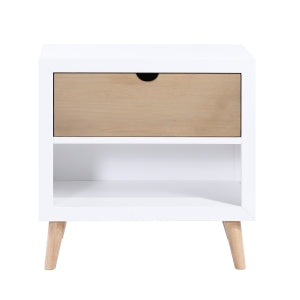 Asker Night Stand WHITE/NATURAL