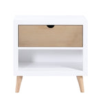 Asker Night Stand WHITE/NATURAL
