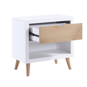 Asker Night Stand WHITE/NATURAL