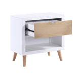 Asker Night Stand WHITE/NATURAL