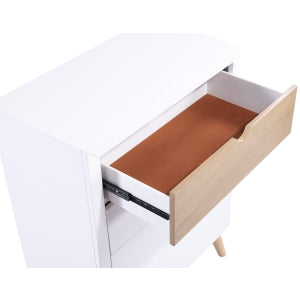 Asker 5 Drawer Chest WHITE/NATURAL