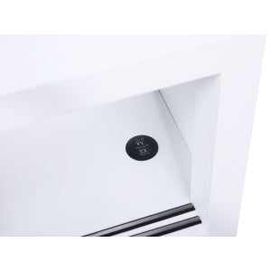 Asker Twin Bookcase Platform Bed WHITE/NATURAL