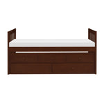 Rowe Twin/Twin Trundle Storage Platform Bed DARK CHERRY