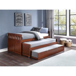 Rowe Twin/Twin Bed with Twin Trundle DARK CHERRY