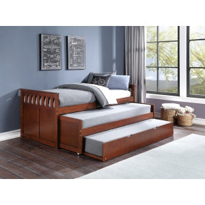 Rowe Twin/Twin Bed with Twin Trundle DARK CHERRY
