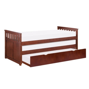 Rowe Twin/Twin Bed with Twin Trundle DARK CHERRY