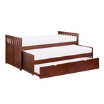 Rowe Twin/Twin Bed with Twin Trundle DARK CHERRY