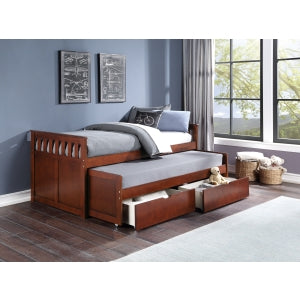 Rowe Twin/Twin Bed with Storage Boxes DARK CHERRY