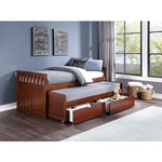Rowe Twin/Twin Bed with Storage Boxes DARK CHERRY