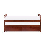 Rowe Twin/Twin Bed with Storage Boxes DARK CHERRY