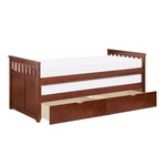 Rowe Twin/Twin Bed with Storage Boxes DARK CHERRY