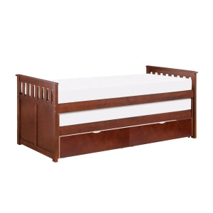 Rowe Twin/Twin Bed with Storage Boxes DARK CHERRY