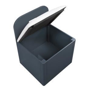 SloaneTwin Bookcase Platform Bed with Hidden Desk, Stool and Storage Bench NAVY BLUE