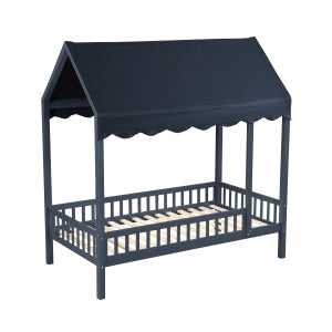 Sloane Cottage Twin Platform Bed NAVY BLUE