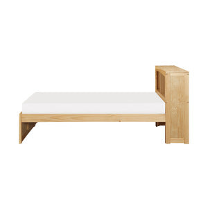 Bartly Twin Bookcase Platform Bed NATURAL