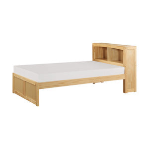 Bartly Twin Bookcase Platform Bed NATURAL
