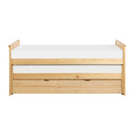 BartlyTwin/Twin Bed with Twin Trundle NATURAL