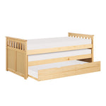 BartlyTwin/Twin Bed with Twin Trundle NATURAL